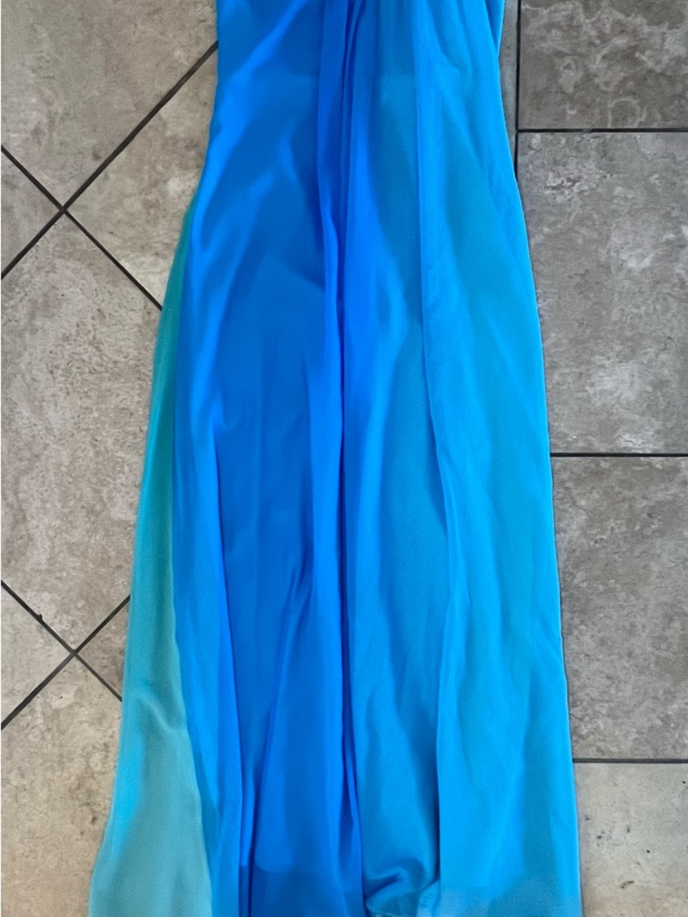 Milly Teal-to-Cobalt Ombre Maxi Skirt